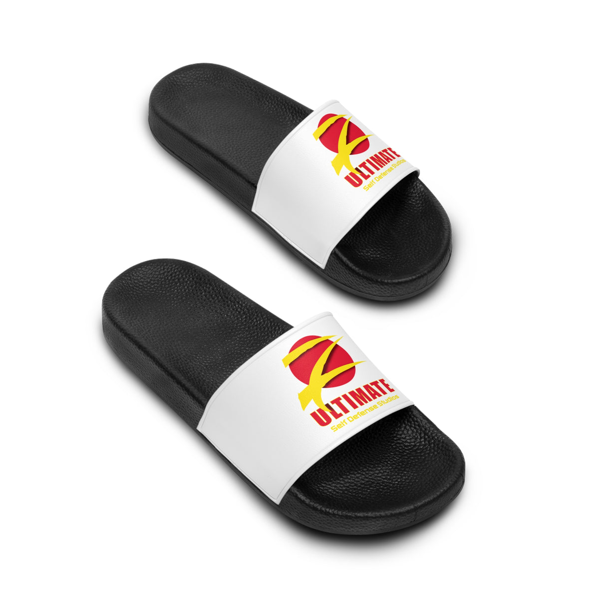 Z-Ultimate Comfort Men&#39;s Slide Sandals (White on Black)