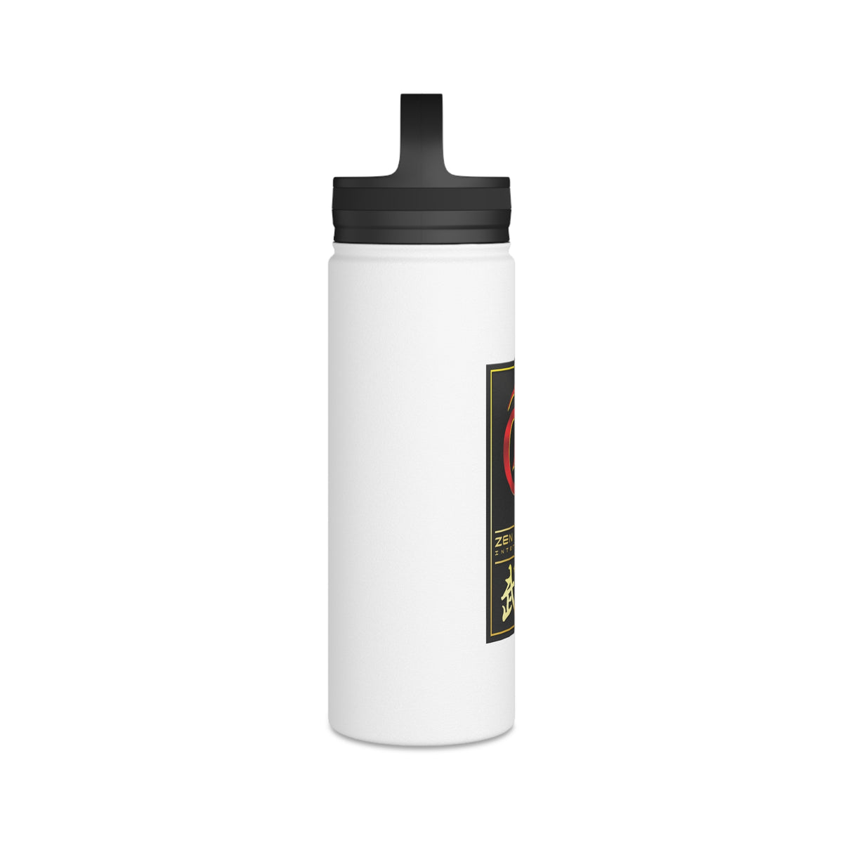 Zen Combat Stainless Steel Water Bottle, Handle Lid