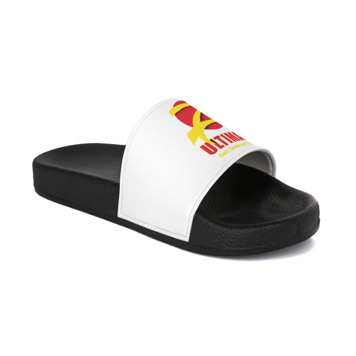 Z-Ultimate Comfort Men&#39;s Slide Sandals (White on Black)