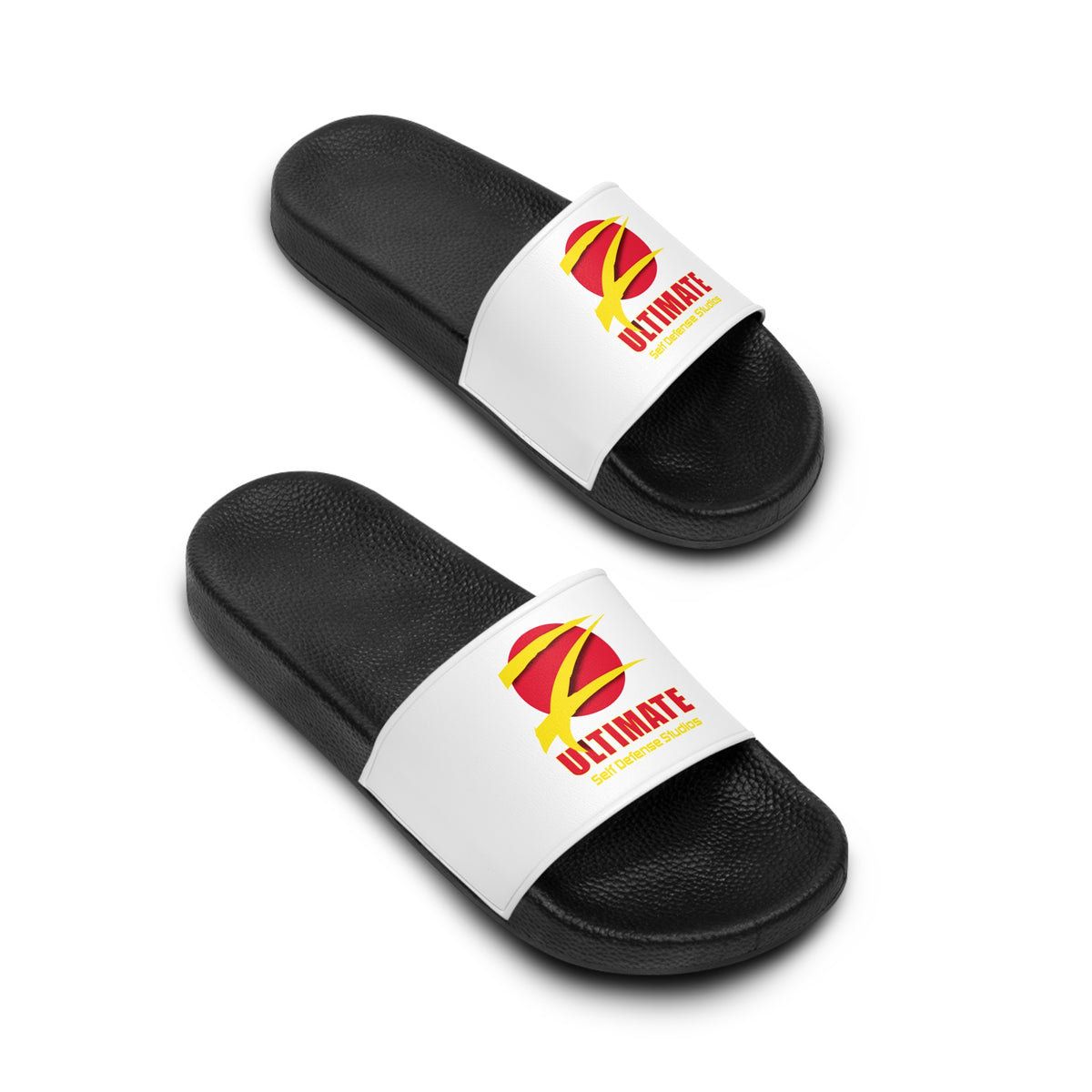 Z-Ultimate Comfort Women&#39;s Slide Sandals (White on Black)