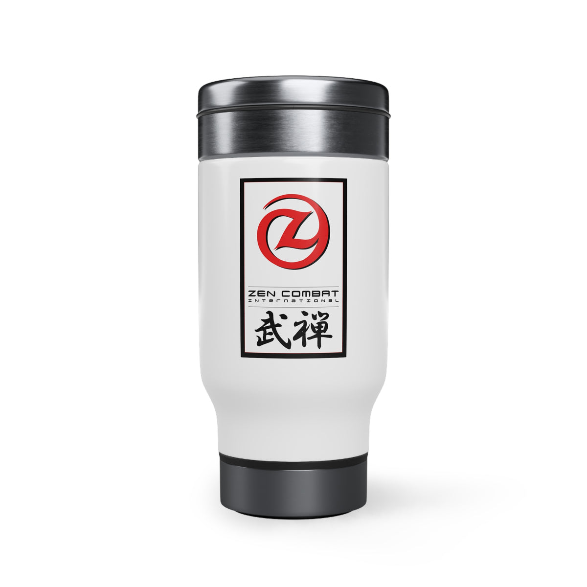 Zen Combat Stainless Steel Travel Mug with Handle, 14oz