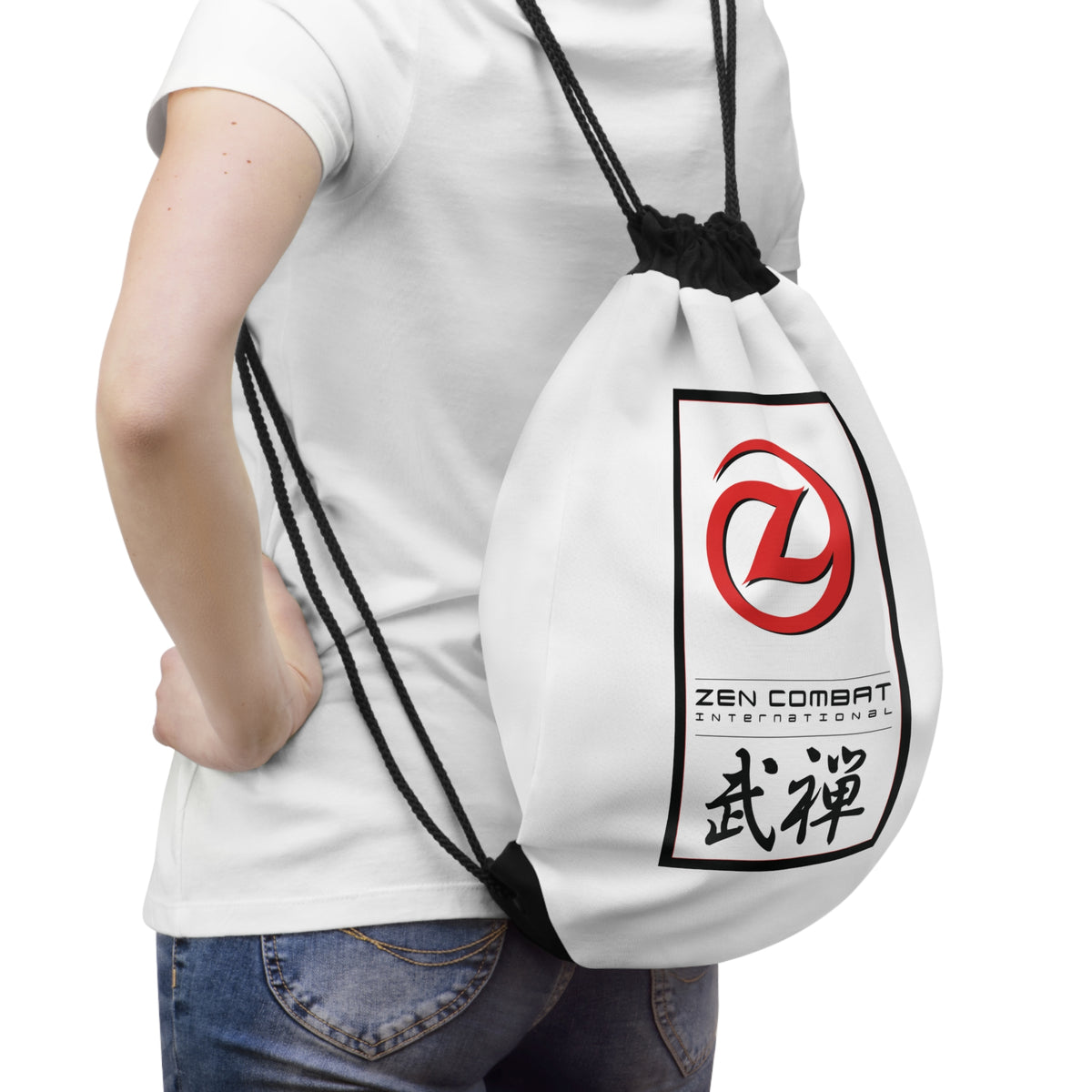 Zen Combat White - Drawstring Bag