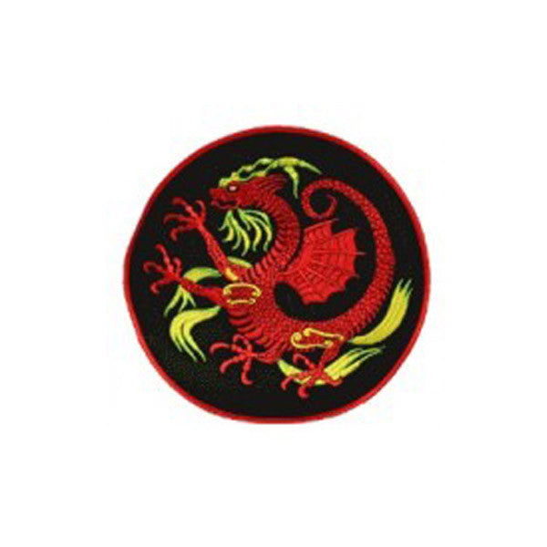 #1477 RED DRAGON BLK BACKROUND 8&quot;