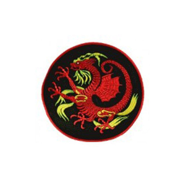 #1478 RED DRAGON BLK BACKROUND  4&quot;