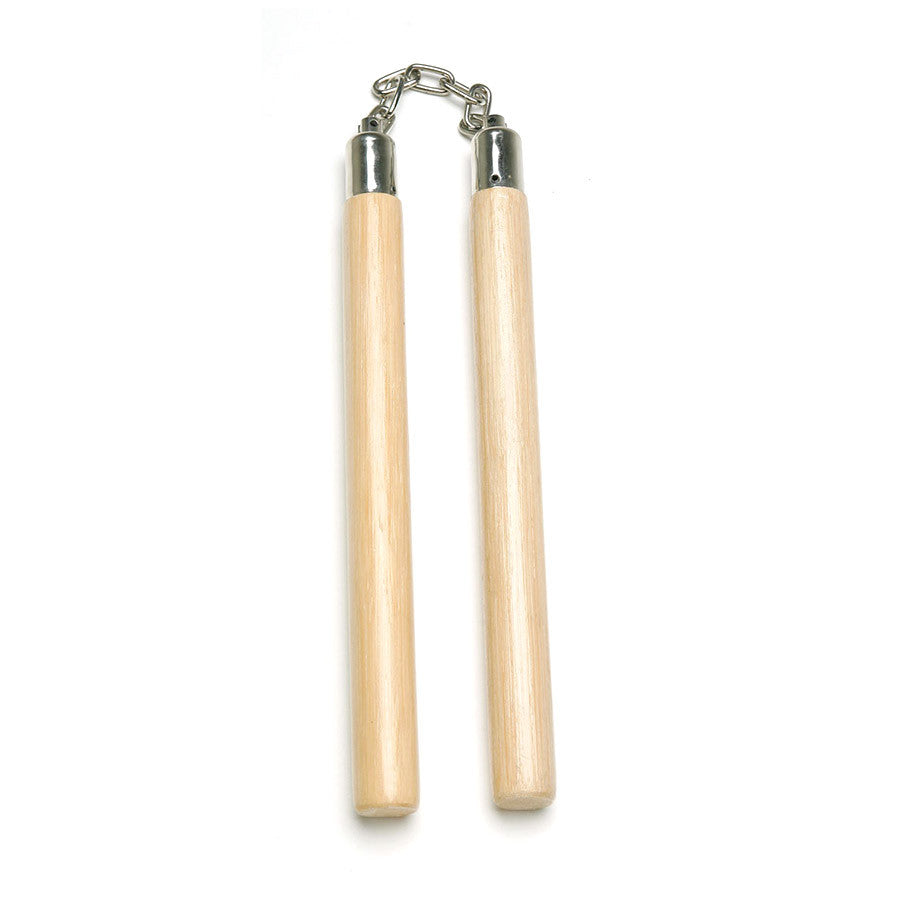 Natural Rattan Nunchaku, w/Chain