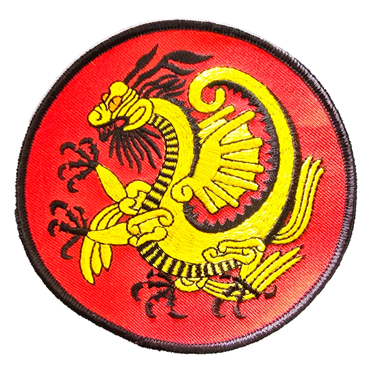 YELLOW DRAGON W/ RED BACKGROUND 4&quot;